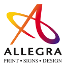 Allegra Print Signs Design Logo