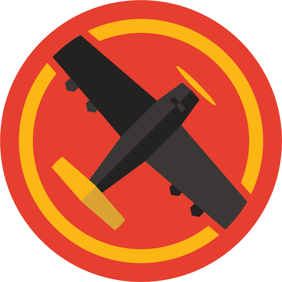 Black Airplane Logo