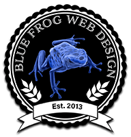 Blue Frog Web Design & SEO Logo
