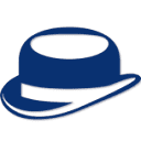 blue hat web design Logo