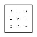 bluewhiteandgrey.com Logo