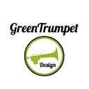 Green Trumpet Design Logo