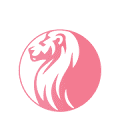 Pink Lion Design Logo