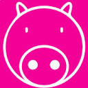 Pink Pig Print Logo