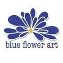 Blue Flower Art Graphic Design Logo