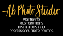 AB Photo Restoration + Invitations Logo