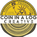 Coin in a Log Creative  Logo