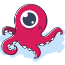 the pink octopus Logo